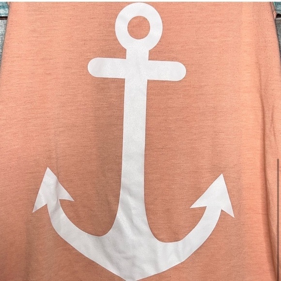 Anthropologie 12PM By Mon Ami Dress S Racerback Tank Anchor Graphic Beach Cover - Picture 4 of 5